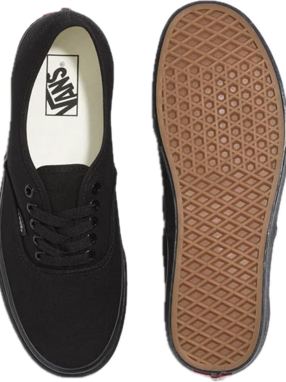 Vans Black Canvas Low-Top Sneakers with Gum Sole